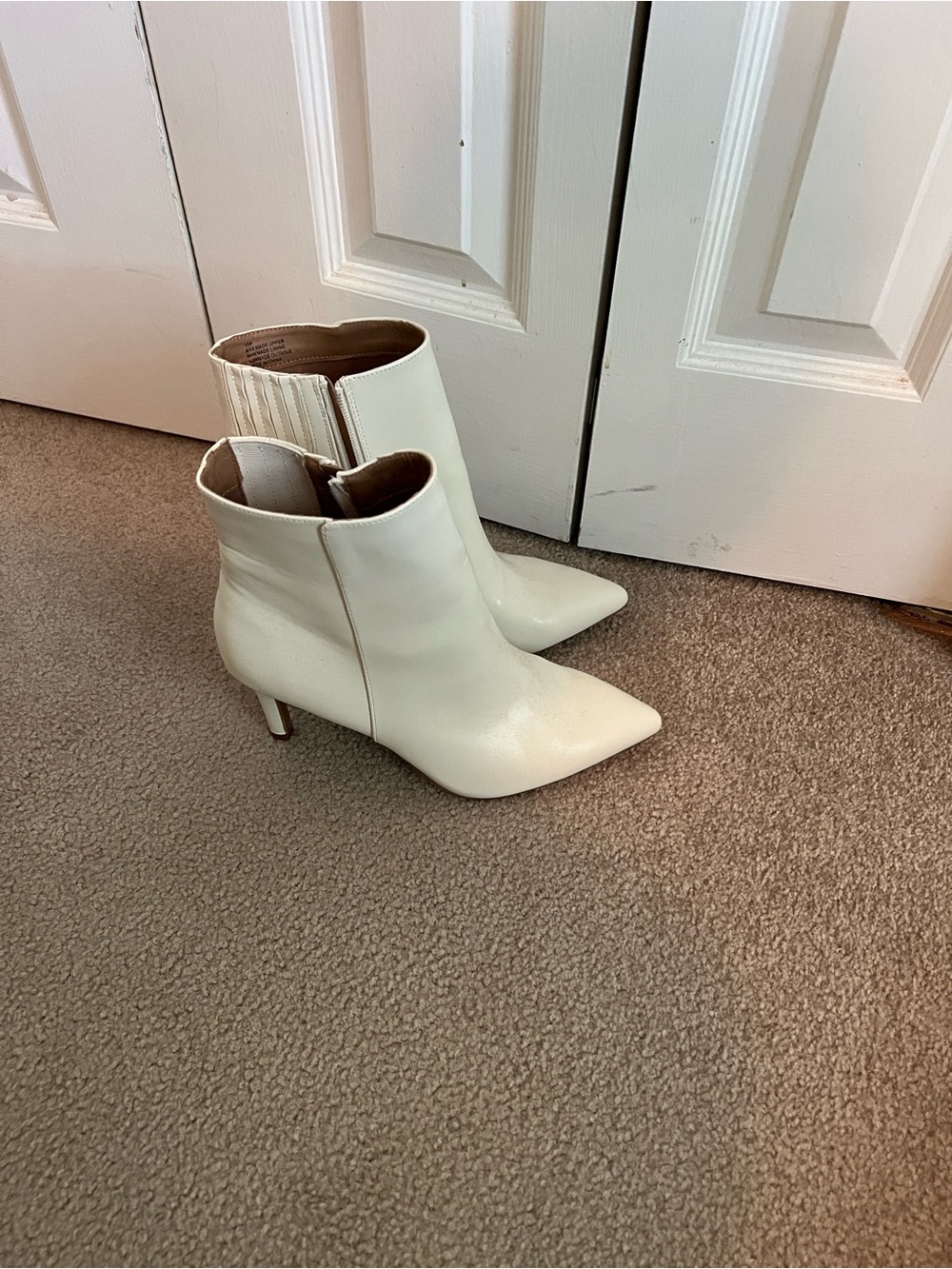 Lane Bryant White Pointed Toe Ankle Booties